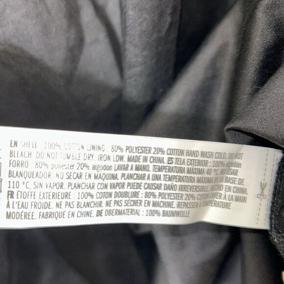 English Factory Black Pleated Shoulder Shirt Dress(Size Large) - Picture 6 of 8